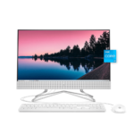 HP 24-DF1033NY AIO Desktop PC 11th Gen Intel Core i3-1125G4 4GB RAM 1TB HDD 23.8" FHD Intel UHD DVDRW Wired Keyboard + Mouse DOS White